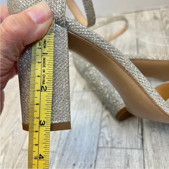 Michael by Michael Shannon Women’s Stella Sandal Size 8.5M Glitter Metallic - Picture 8 of 10